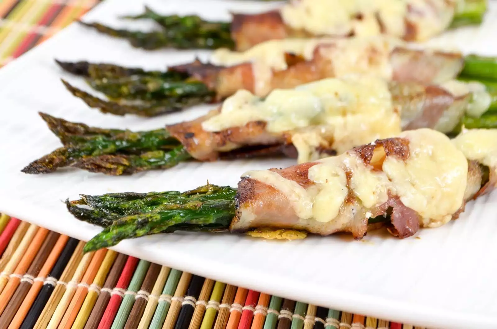 Pancetta Wrapped Asparagus Bundles with Gruyere