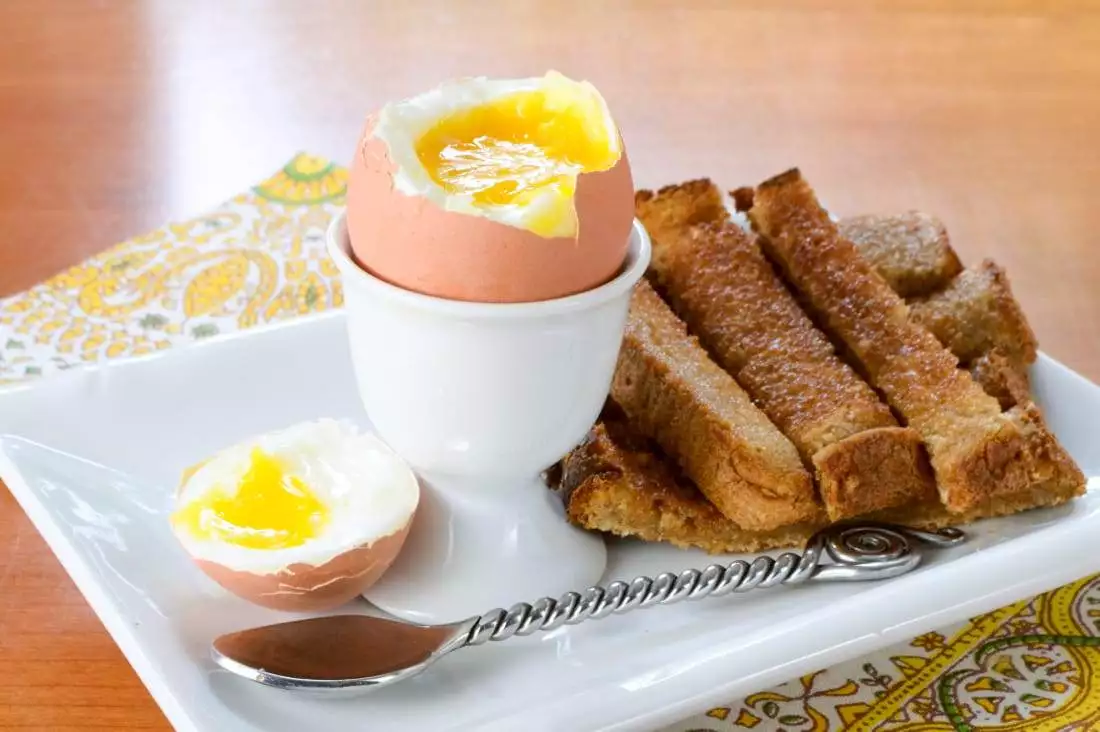 Soft Boiled Egg with Buttery Toast 