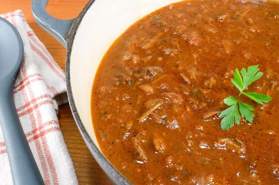 Rustic Slow-Simmered Tomato Sauce with Meat