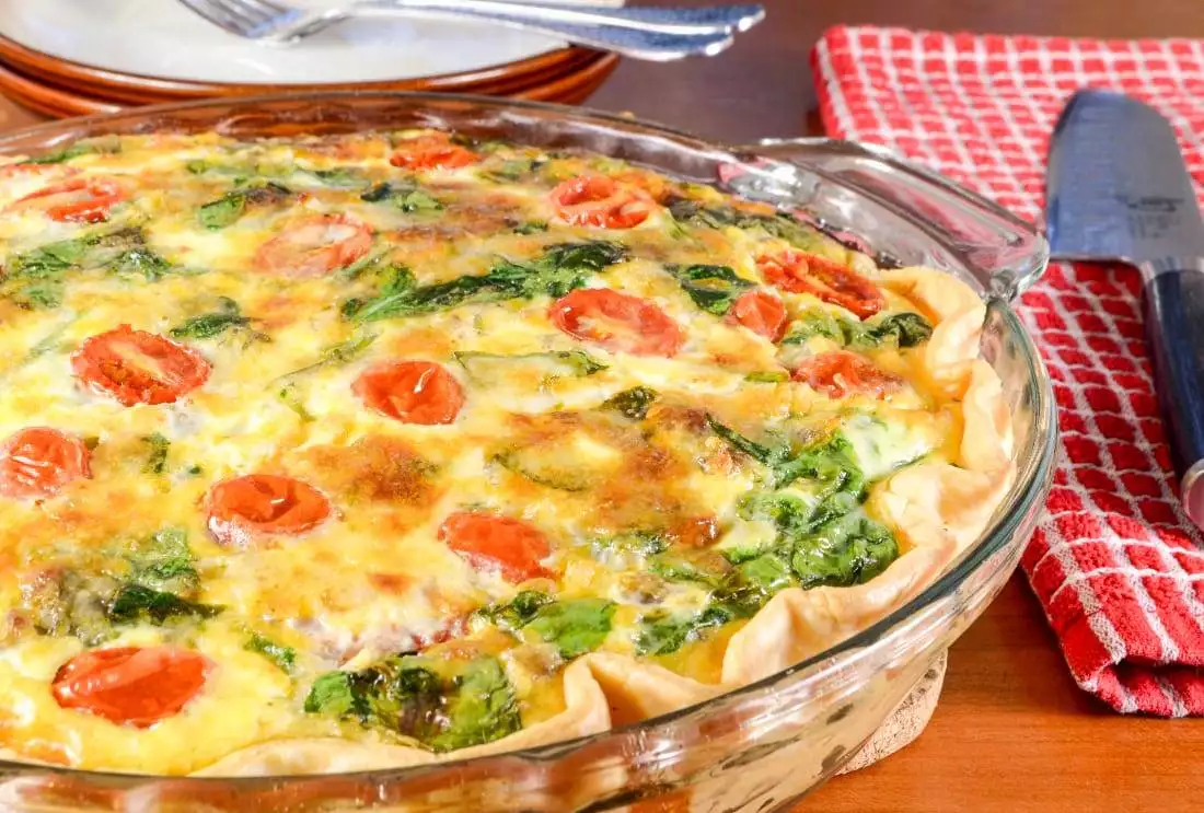 Italian Sausage, Tomato, and Spinach Quiche