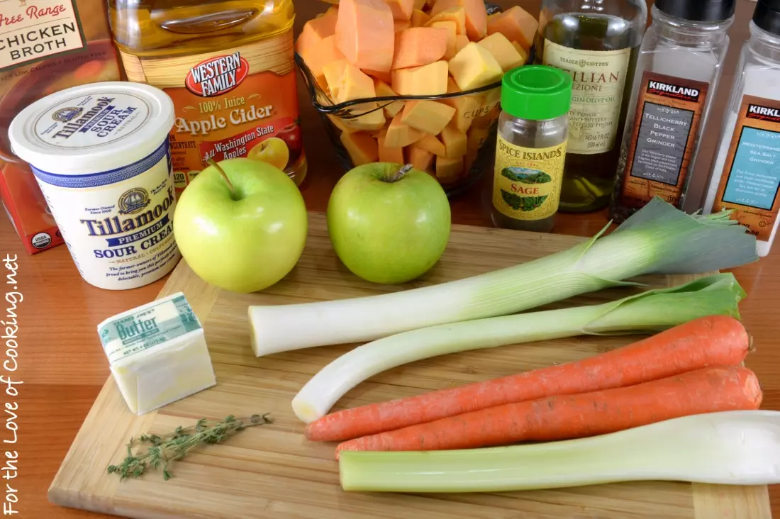 Butternut Squash Soup with Cider Cream