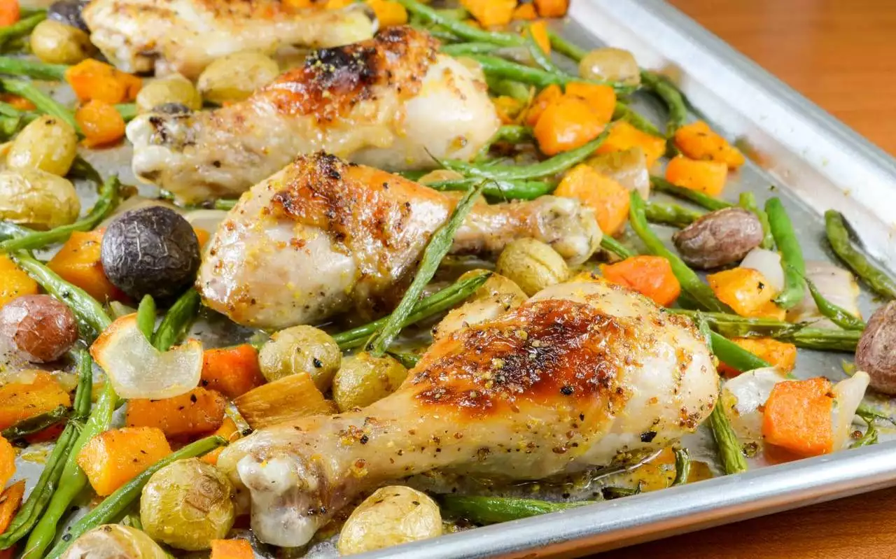 Sheet Pan Maple-Mustard Roasted Chicken