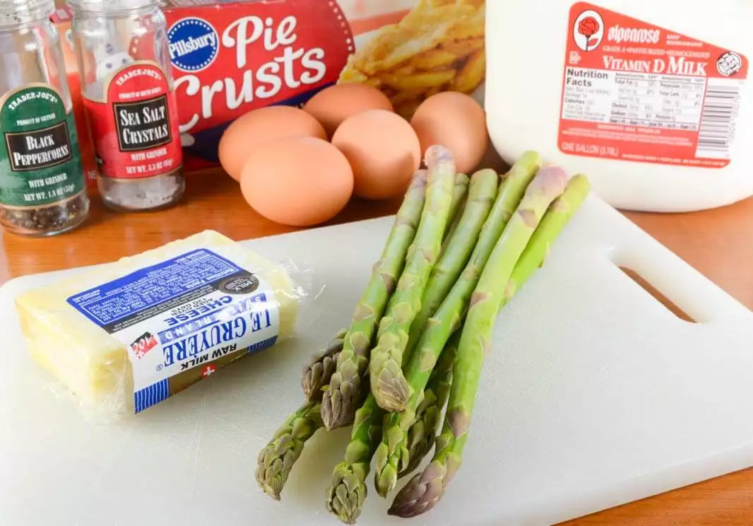 Asparagus and Gruyere Quiche