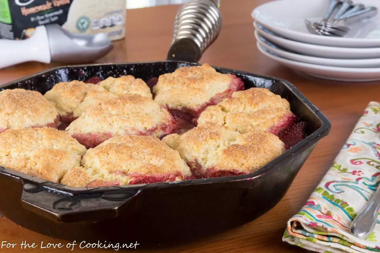 Skillet Strawberry Cobbler