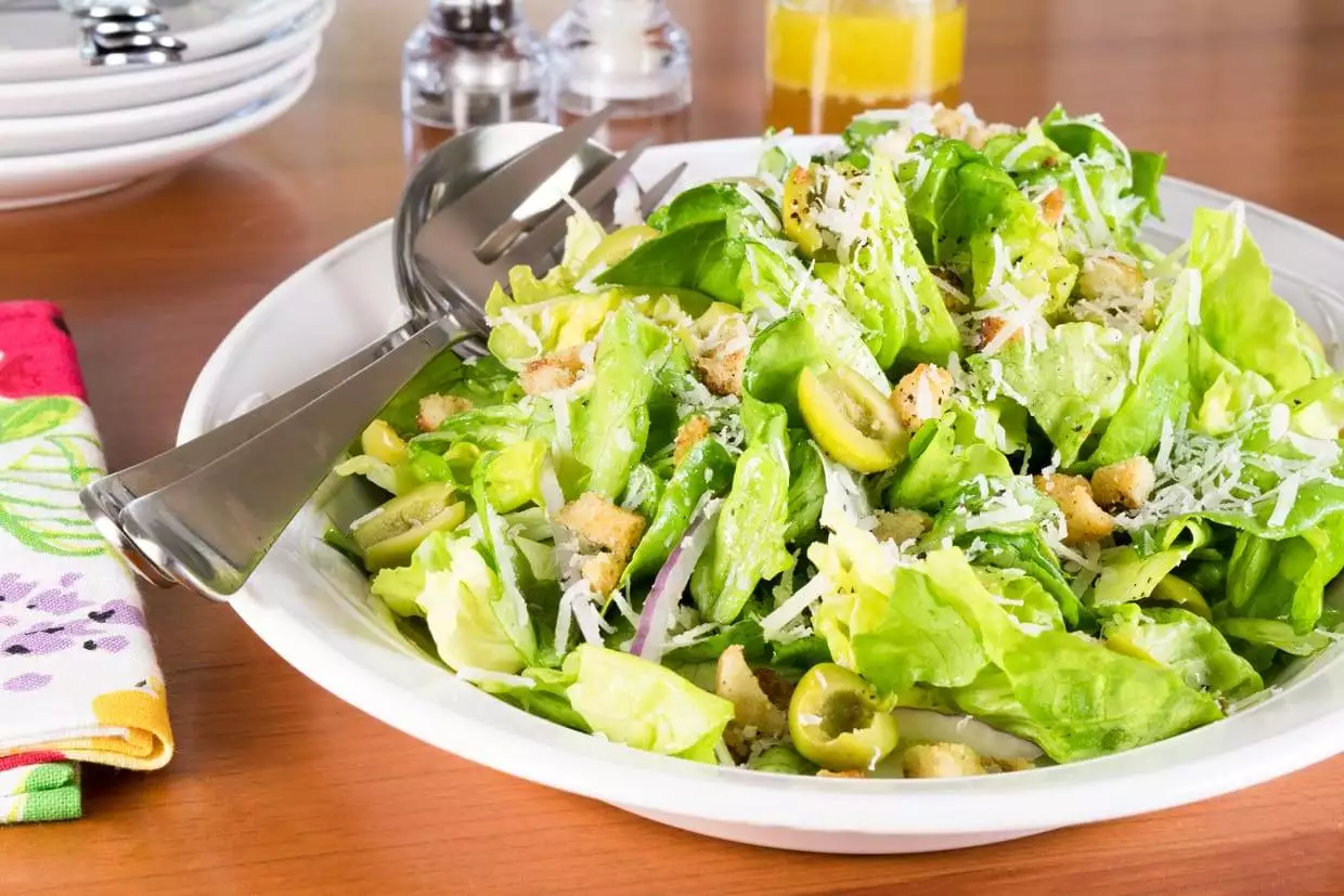 Butter Lettuce Salad with Castelvetrano Olives and Manchego