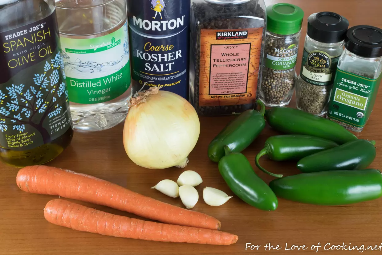 Taqueria Style Pickled Jalapenos and Carrots