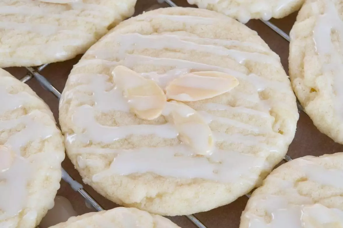 Glazed Almond Cookies