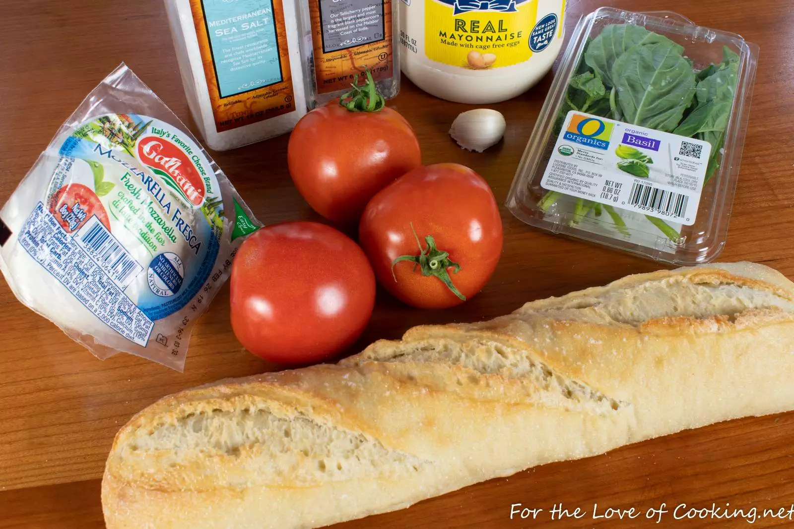 Open-Faced Tomato and Mozzarella Sandwich with Basil Aioli