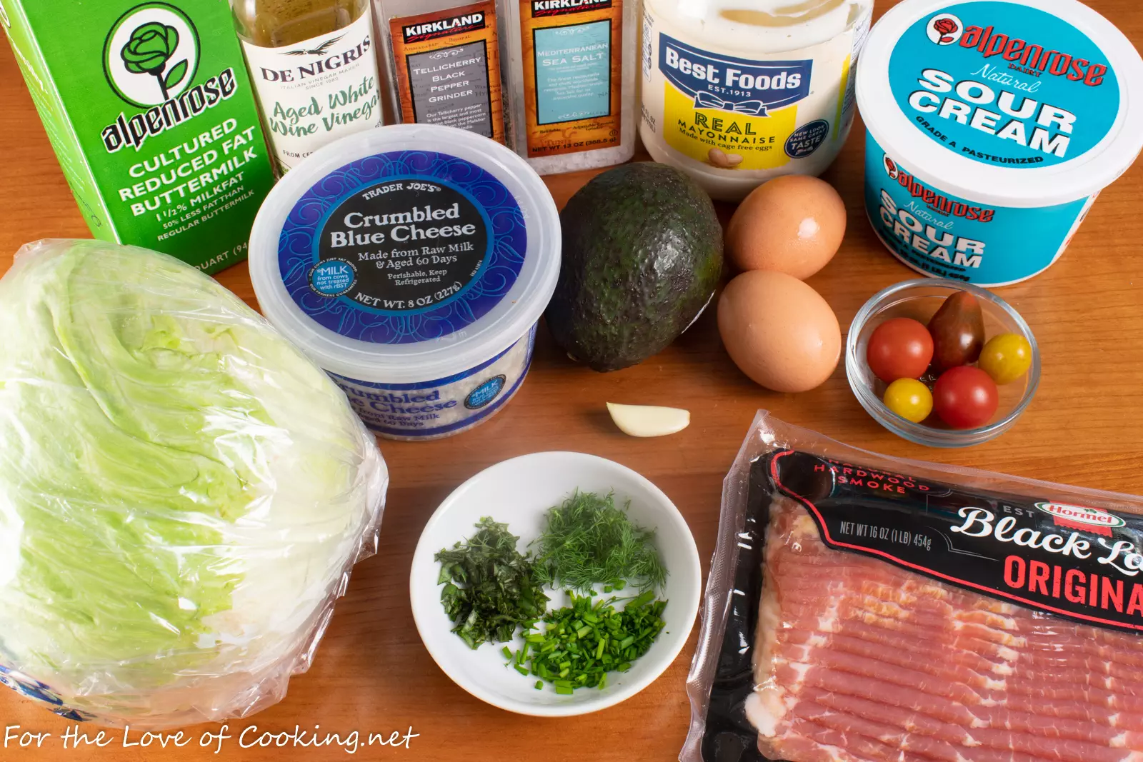 Loaded Wedge Salad with Herb Buttermilk Dressing