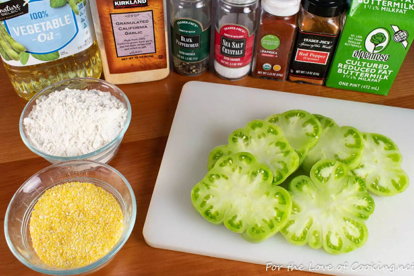 Fried Green Heirloom Tomatoes