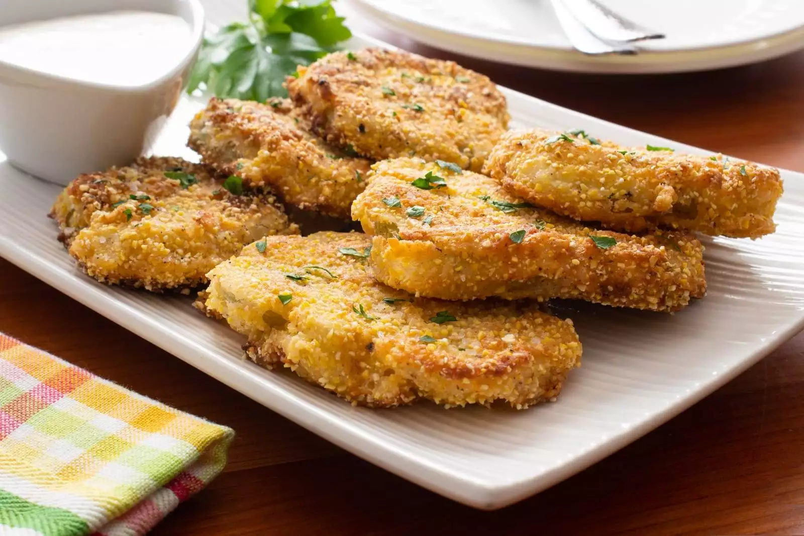 Fried Green Heirloom Tomatoes