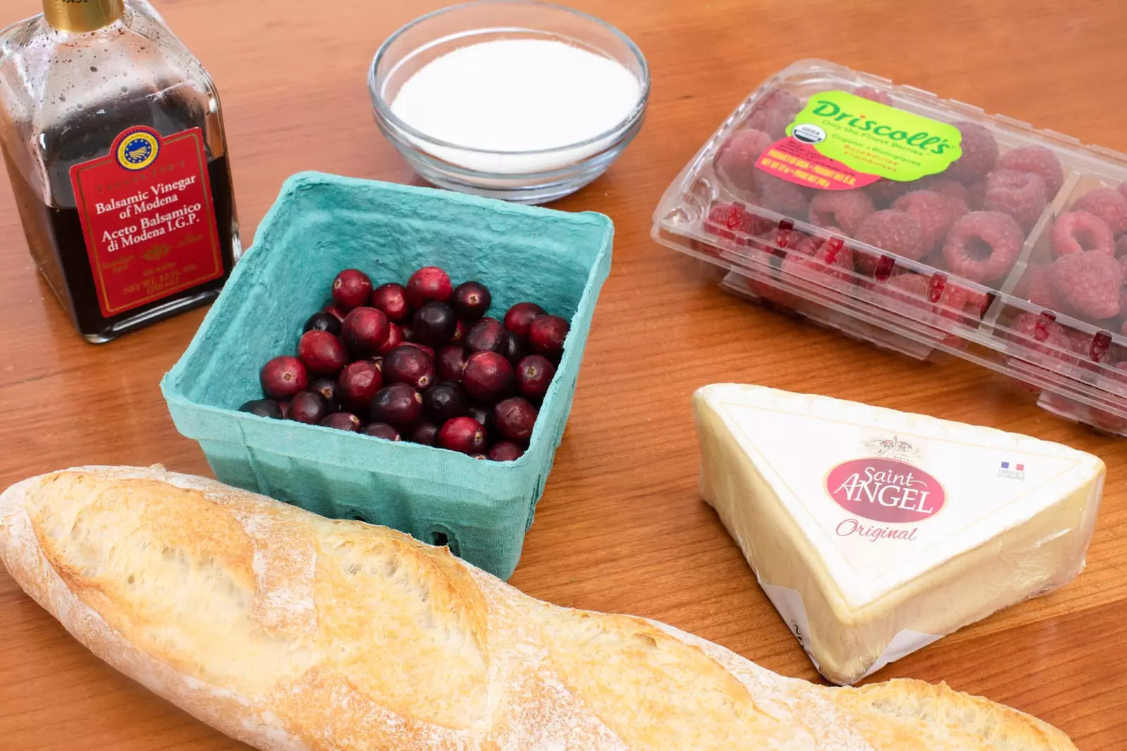 Cranberry-Raspberry Balsamic Compote and Brie Crostini