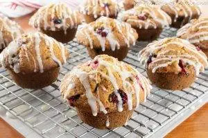 Glazed Cranberry Orange Muffins