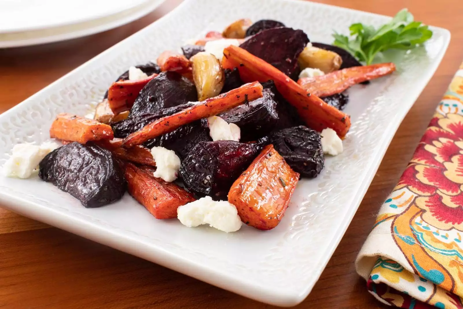 Roasted Beets and Carrots with Feta