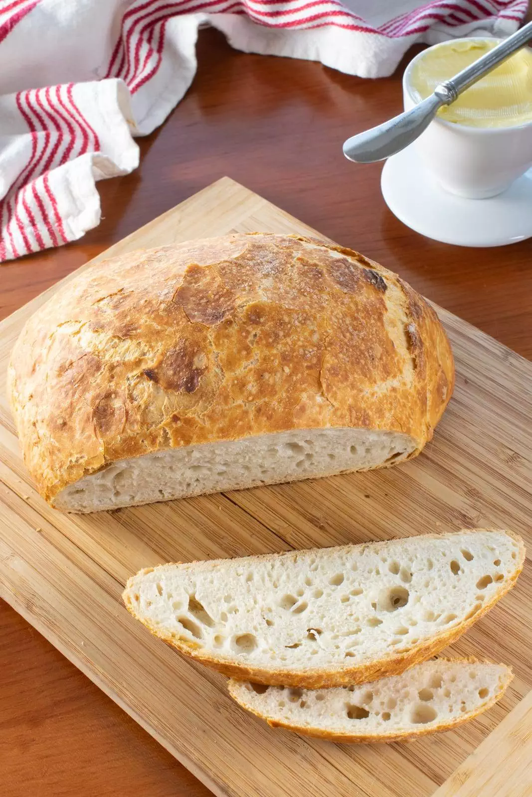 No-Knead Rustic Bread with Roasted Garlic