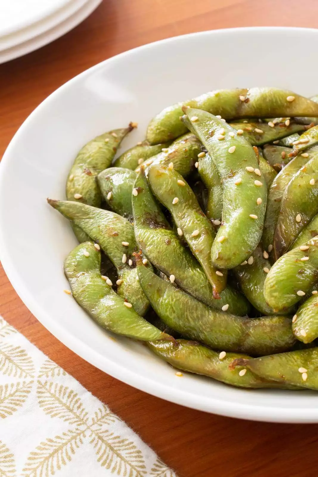 Sweet and Spicy Soy Glazed Edamame