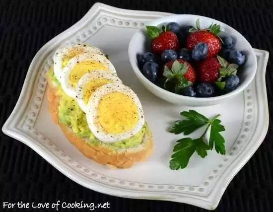 Egg & Avocado Open Faced Sandwich