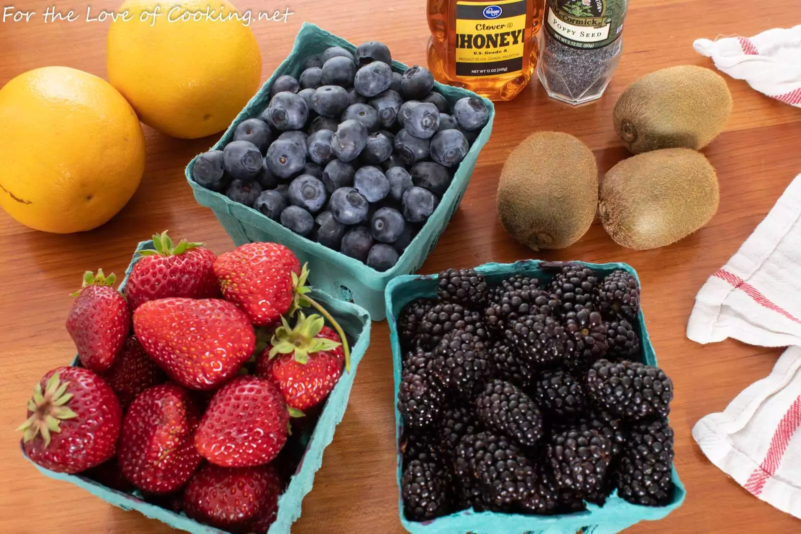 Easy Fruit Salad with Orange Poppy Seed Dressing