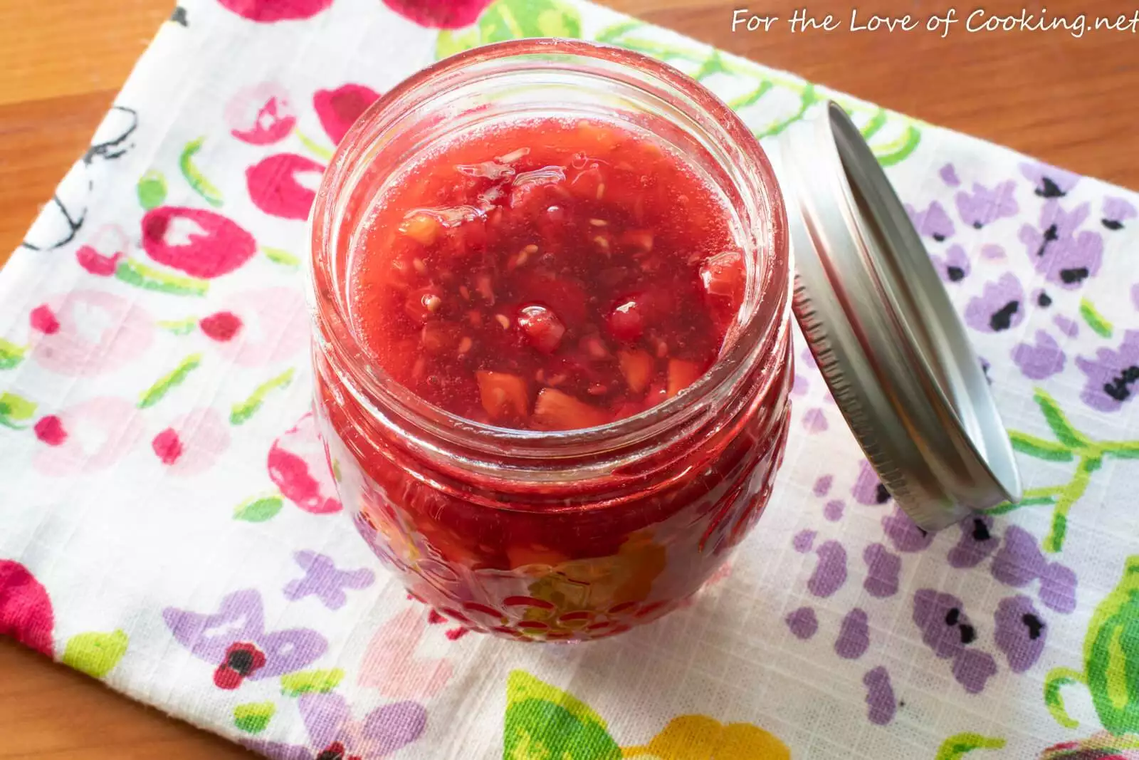 Raspberry-Peach Freezer Jam