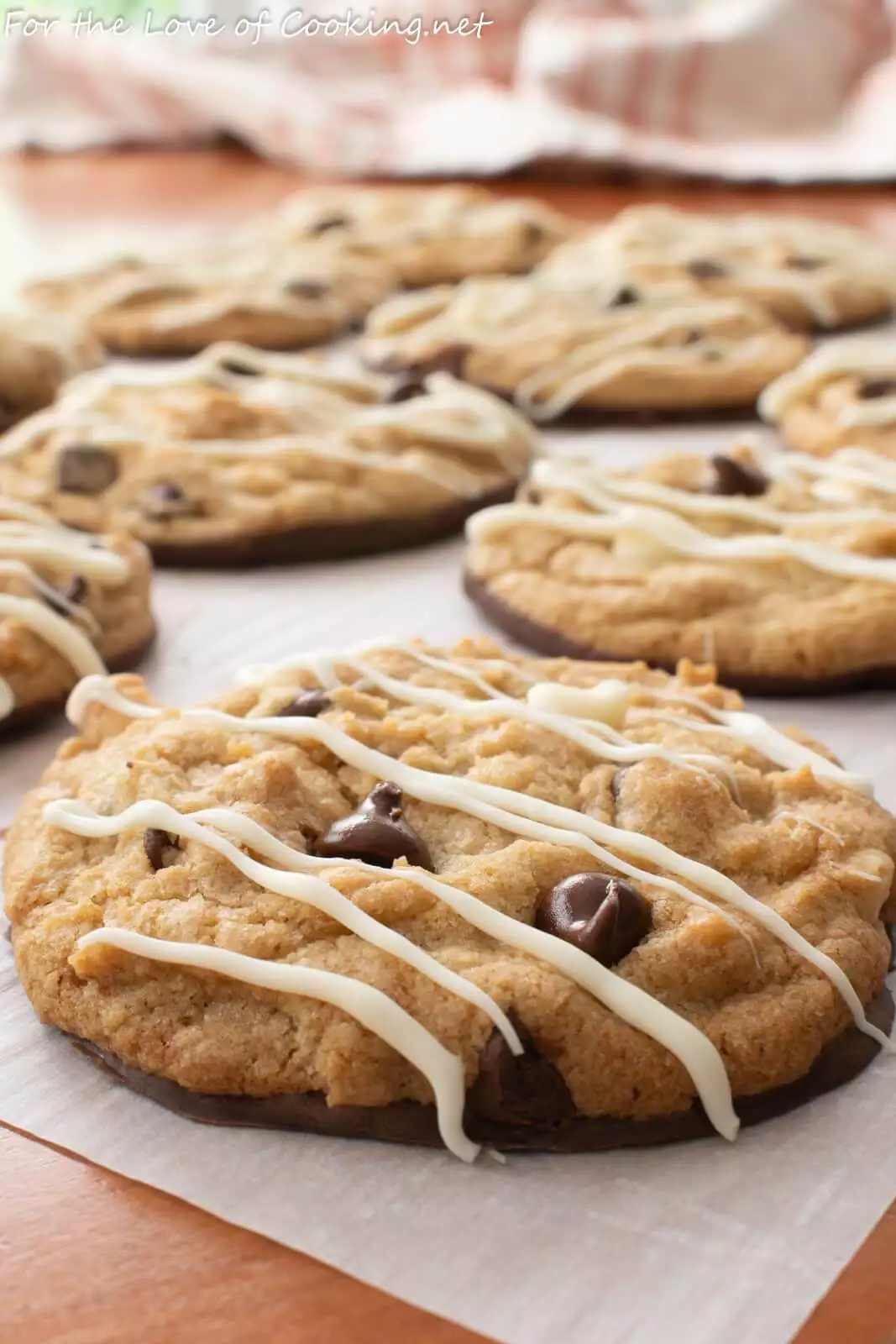 Chocolate-Dipped Double Chocolate Chip Cookies 