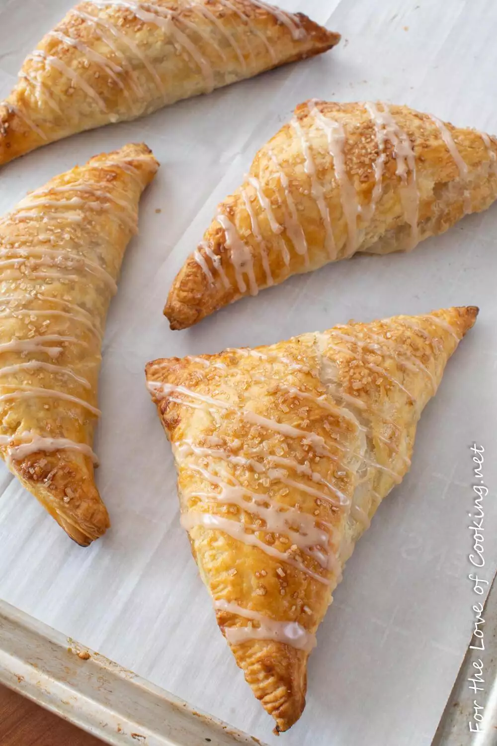 Apple Turnovers with Cinnamon Glaze