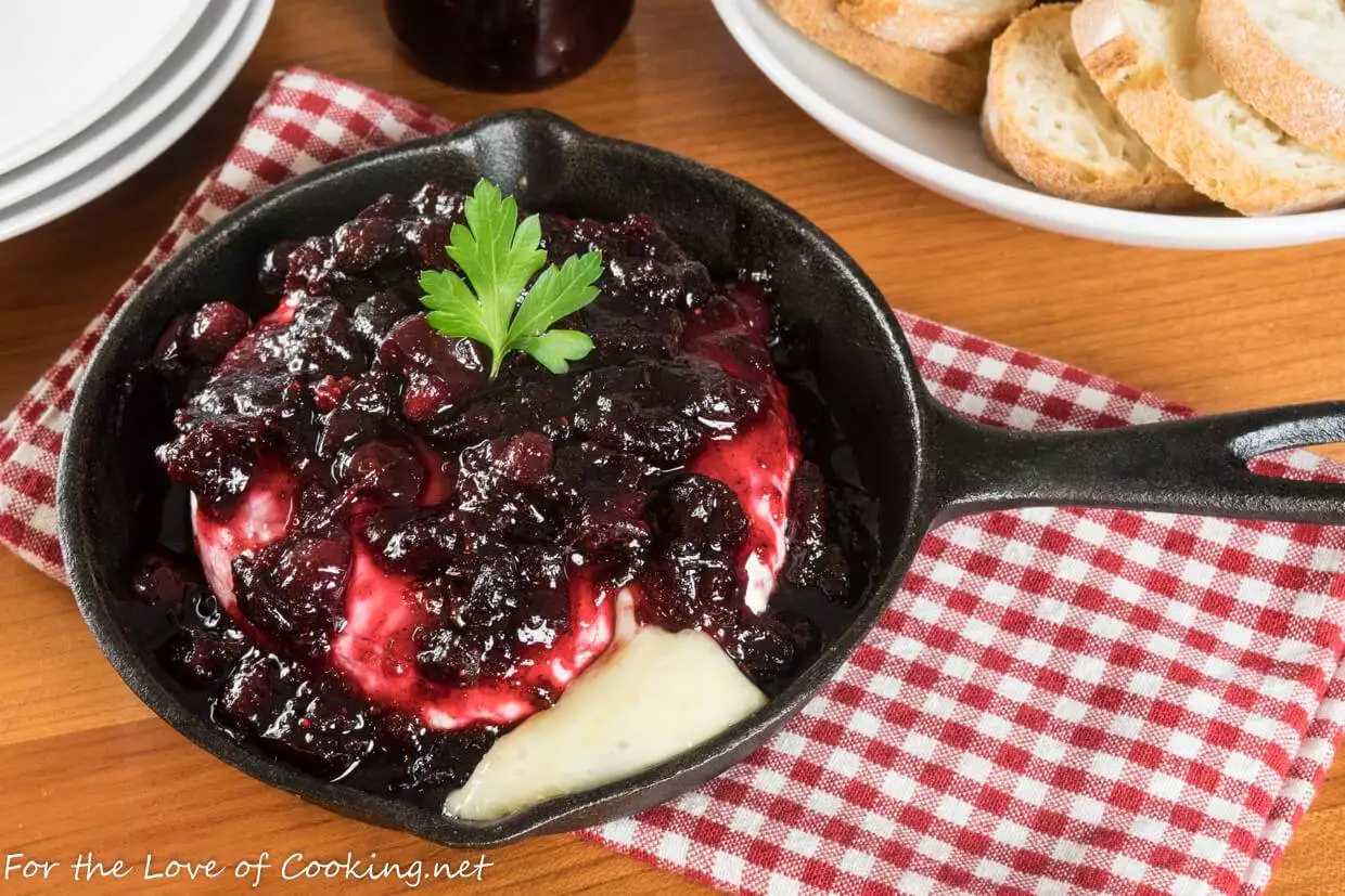 Baked Brie with Cranberry Balsamic Compote