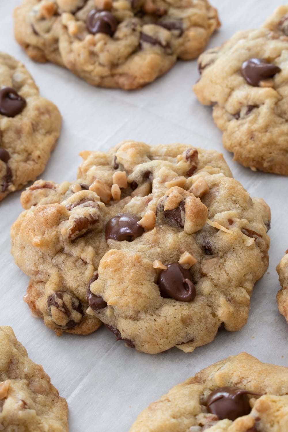 Toffee Coconut Pecan Chocolate Chip Cookies