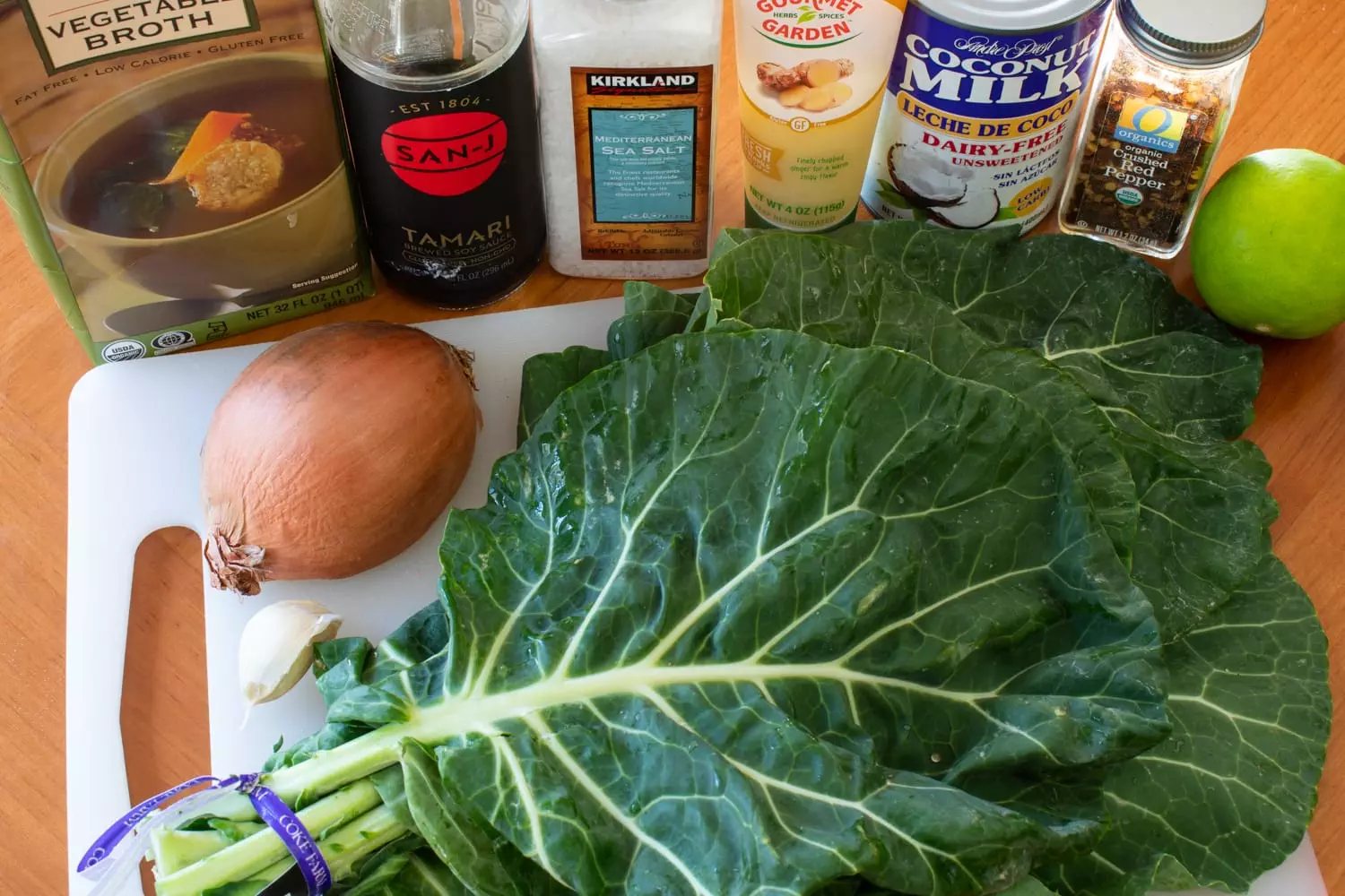 Collard Greens Braised in Coconut Milk