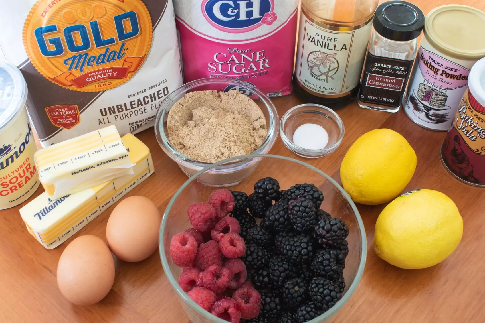 Glazed Berry Coffee Cake with Lemony Crumbs