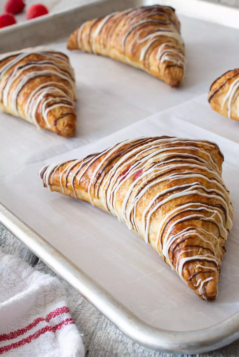 Chocolate Raspberry Turnovers