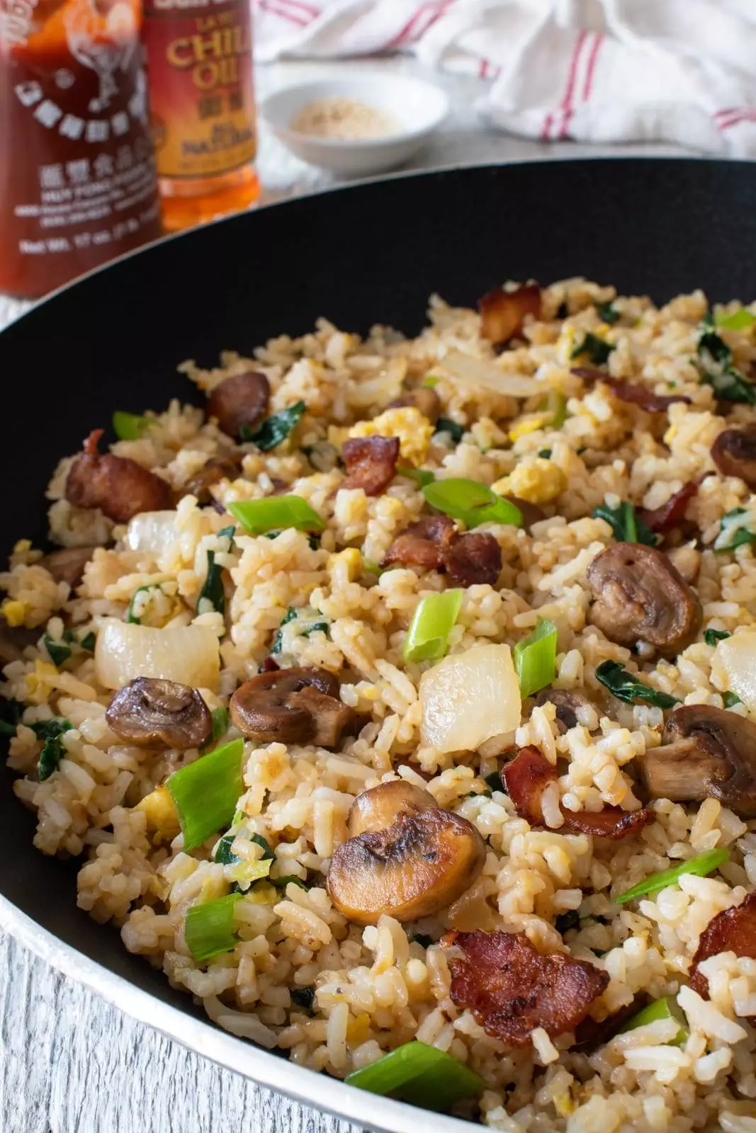 Bacon and Mushroom Fried Rice