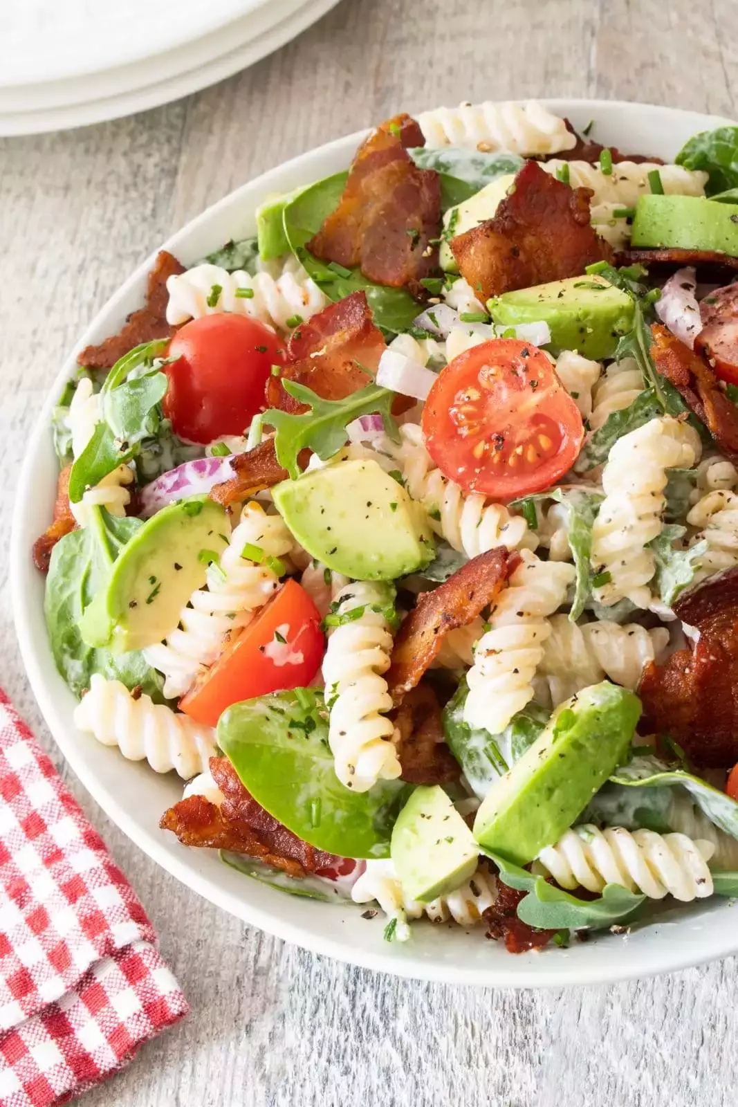 BLT Pasta Salad with Avocado