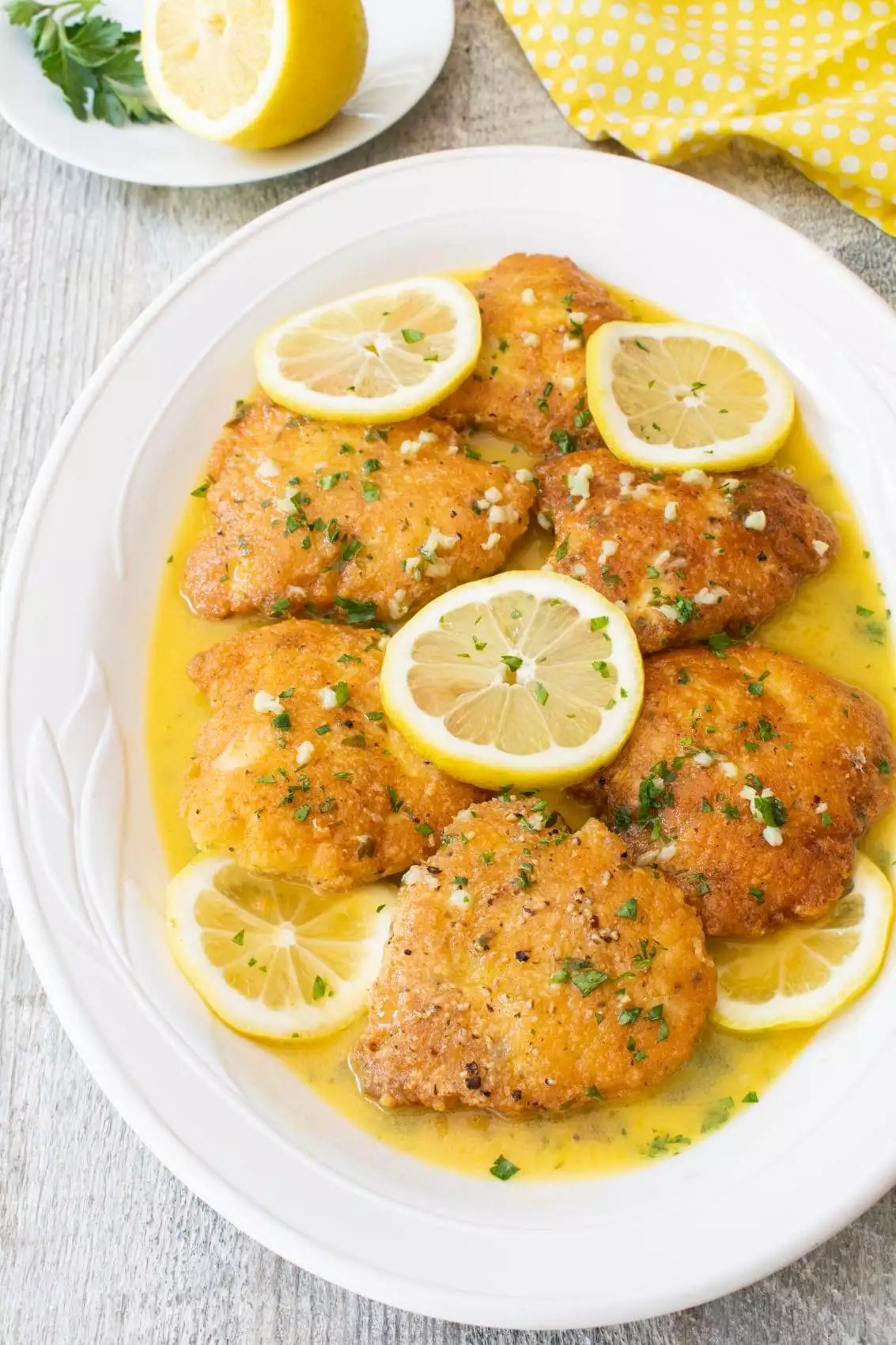 Parmesan Chicken with Lemon Butter Sauce