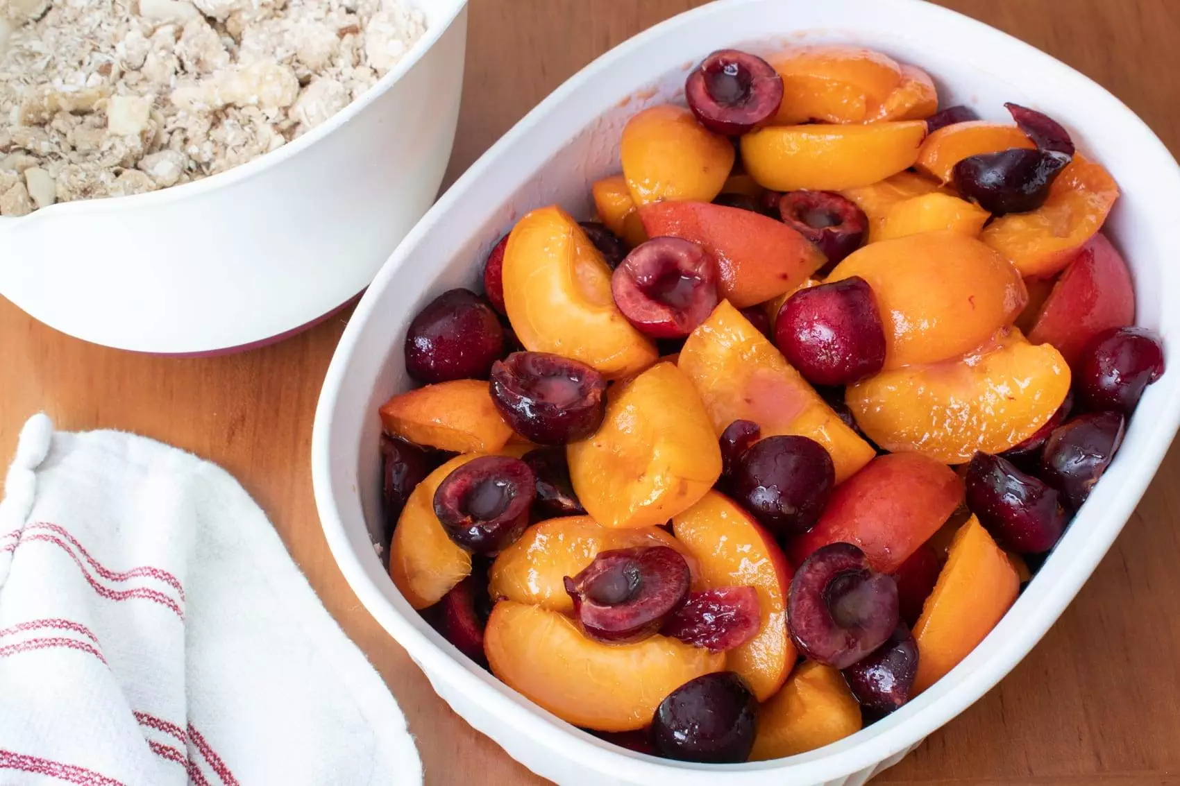 Apricot and Cherry Crisp