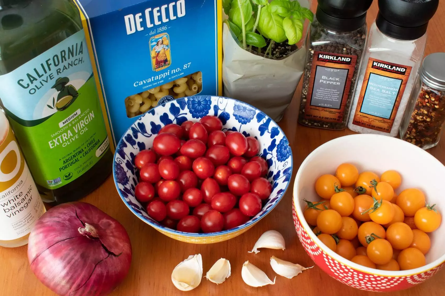 Balsamic-Roasted Red Onion and Cherry Tomato Pasta