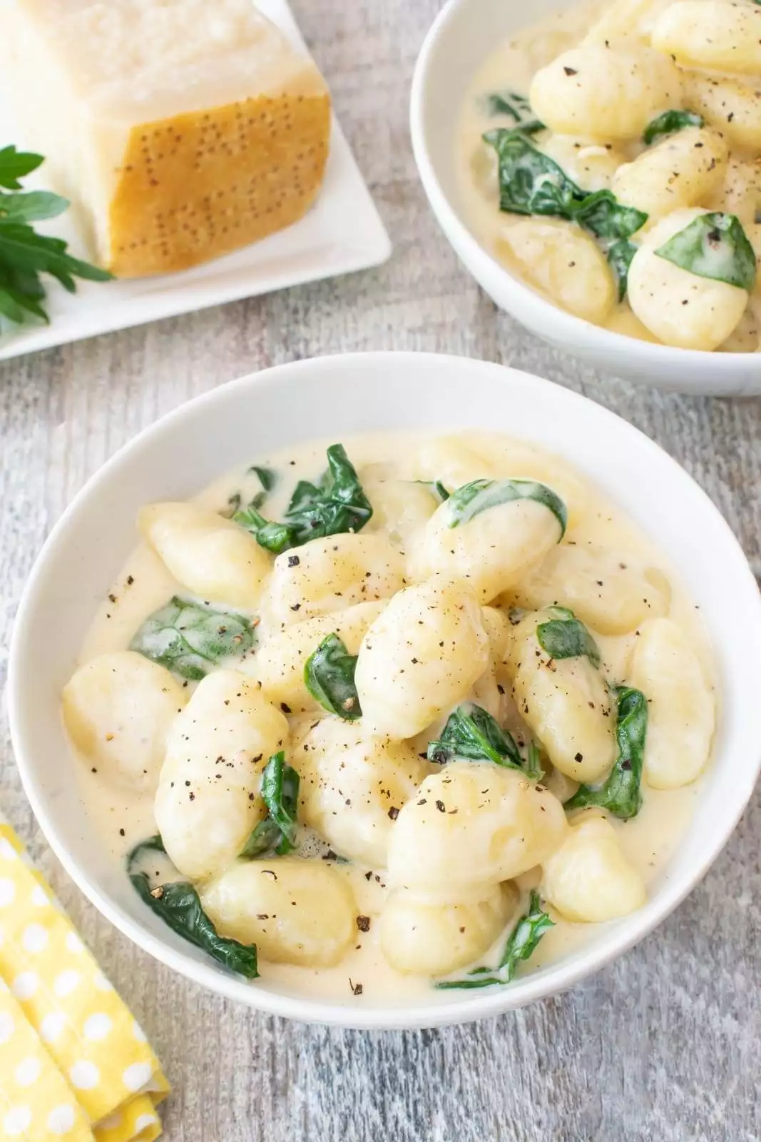 Gnocchi Alfredo with Spinach