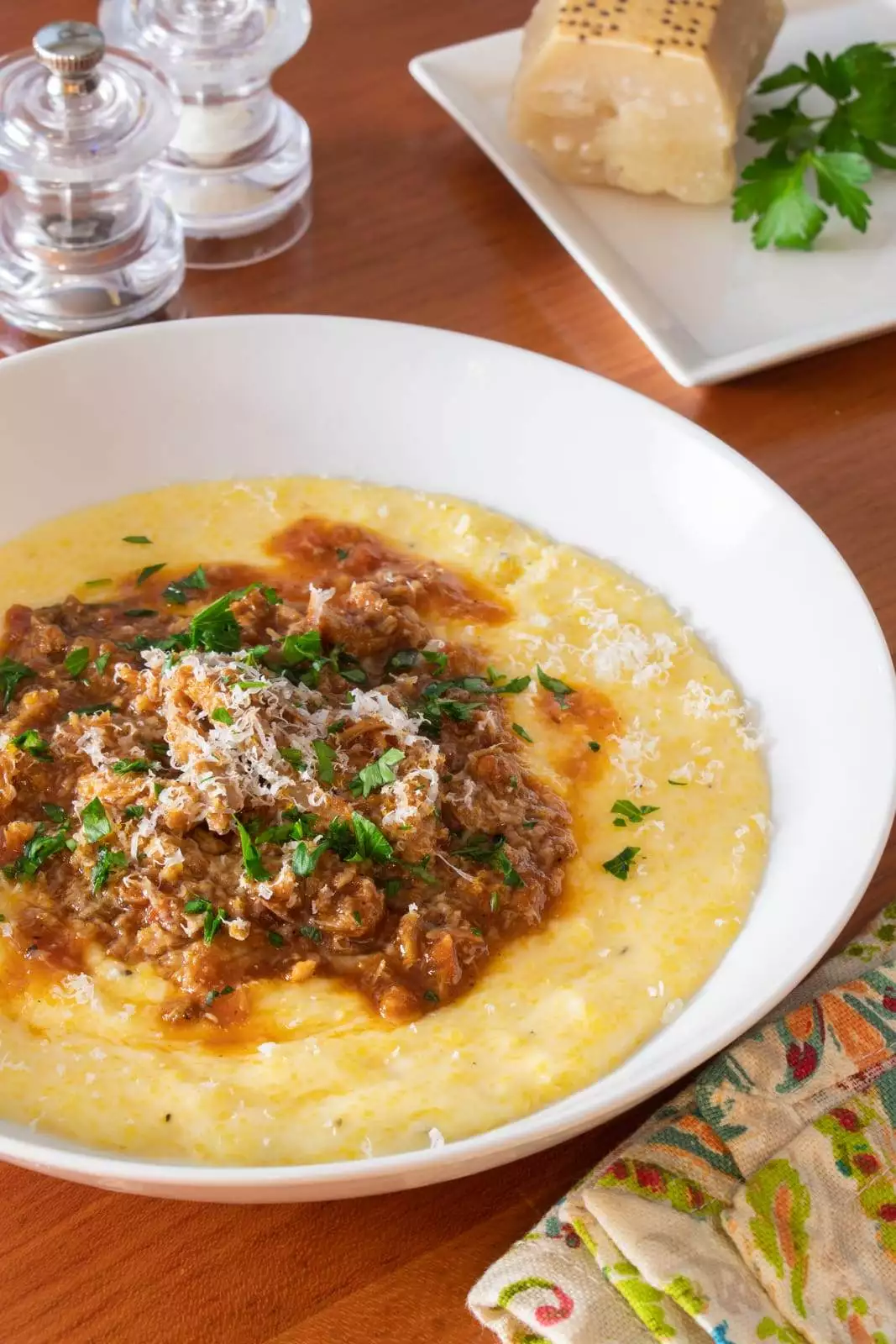 Pork Ragù over Creamy Polenta