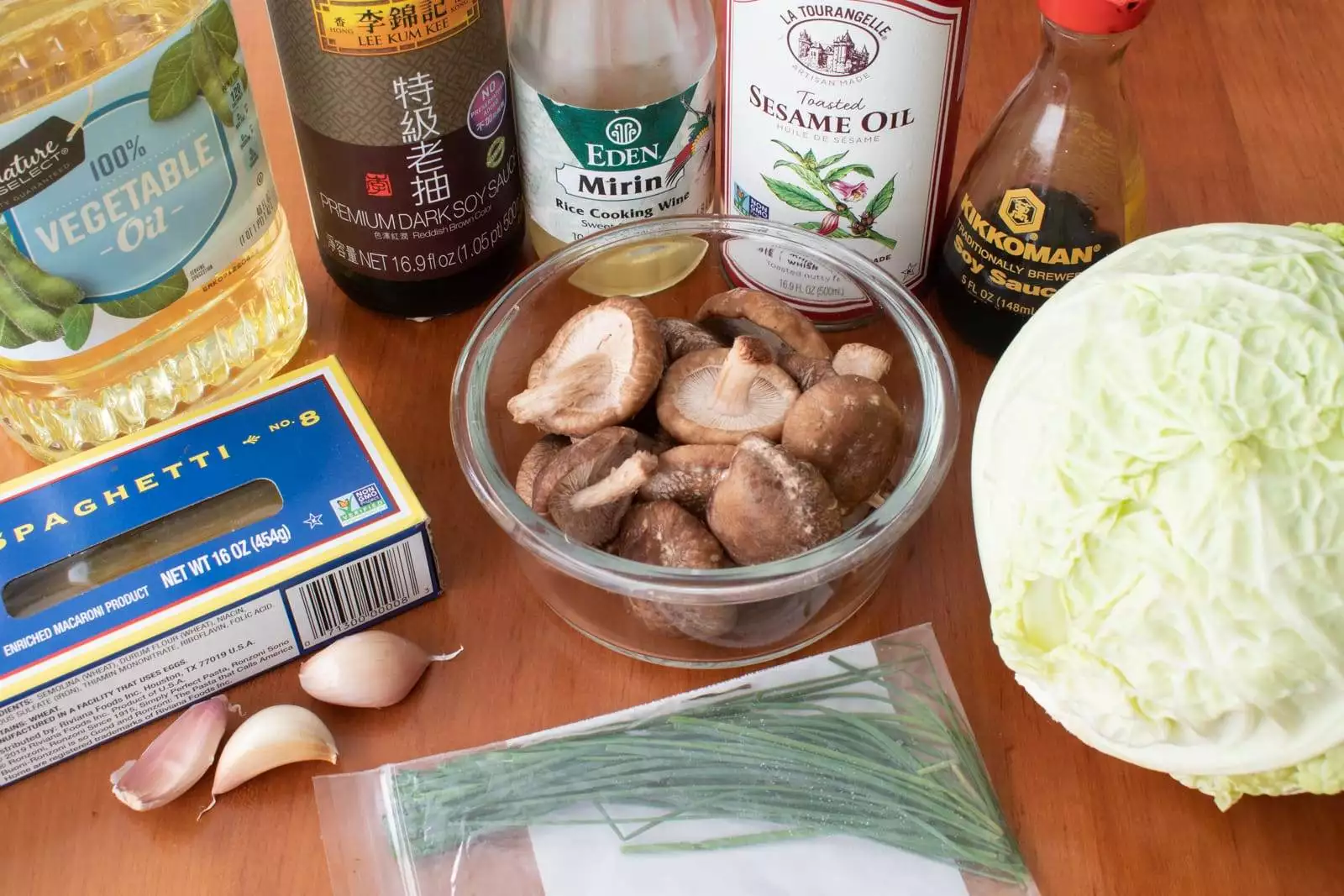 Stir-Fried Lo Mein With Charred Cabbage, Shiitake, and Chives