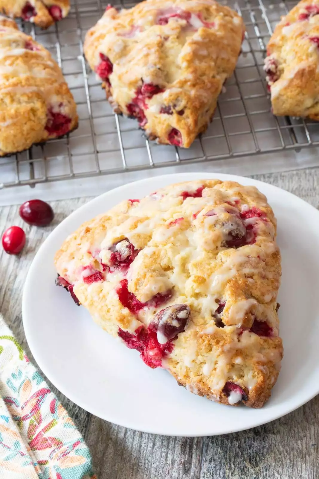 Glazed Cranberry Orange Scones