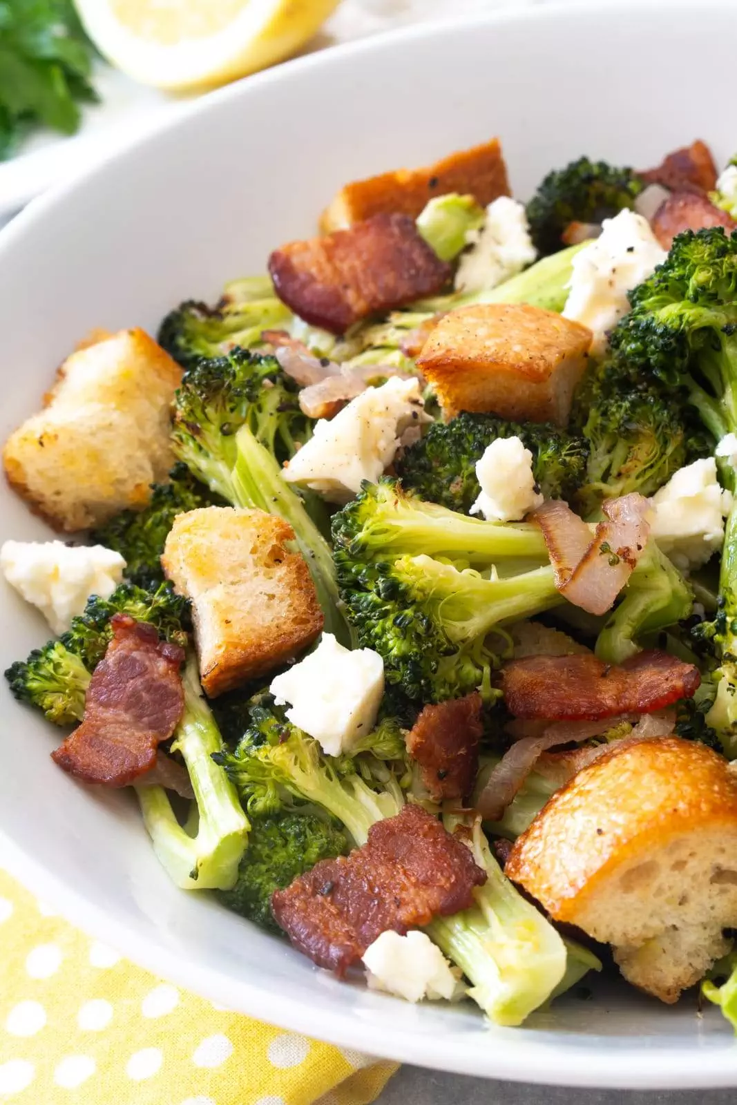 Roasted Broccoli and Bacon Salad