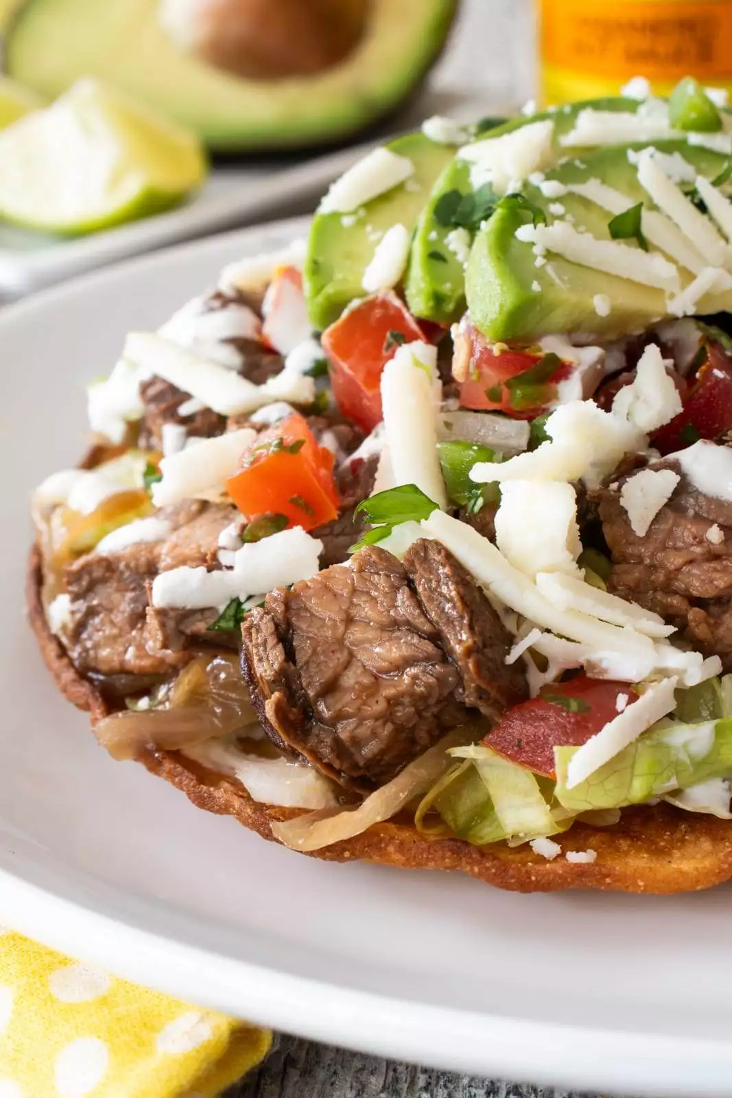 Loaded Carne Asada Tostada