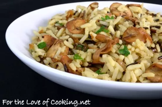 Long Grain and Wild Rice with Mushrooms and Shallots