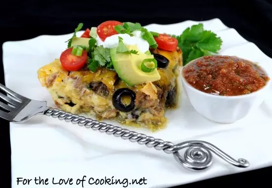 Shredded Beef Chile Relleno Casserole