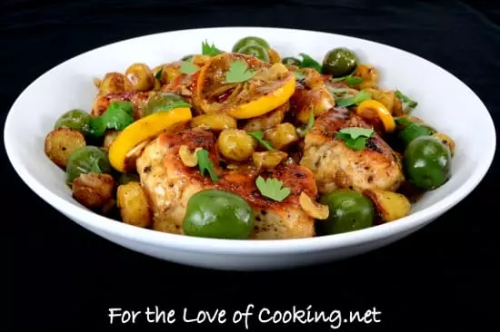 Meyer Lemon Chicken with Baby Potatoes and Castelvetrano Olives