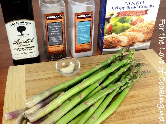 Roasted Asparagus with Garlicky Italian Panko