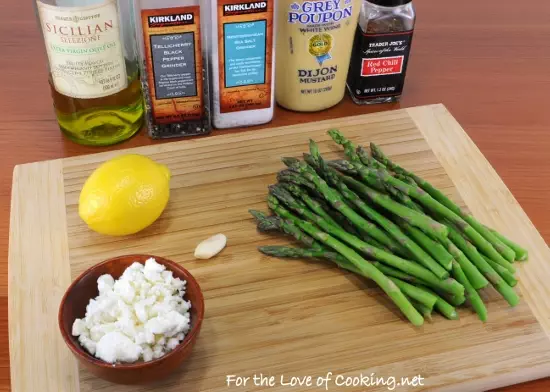 Asparagus with Lemon and Feta Cheese