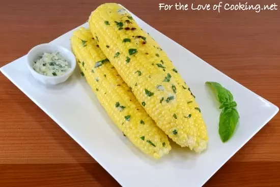 Grilled Corn with Herb and Garlic Butter