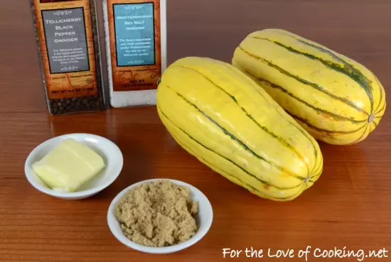 Delicata Squash with Brown Sugar and Butter