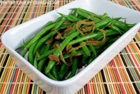 Green Beans with Caramelized Shallots