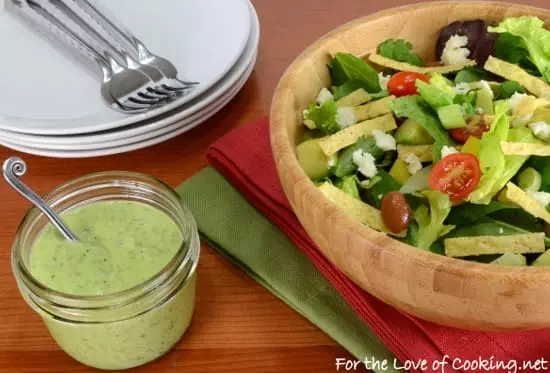 Southwestern Salad with an Avocado Cilantro Lime Dressing